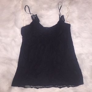 Lace Black Tank Top